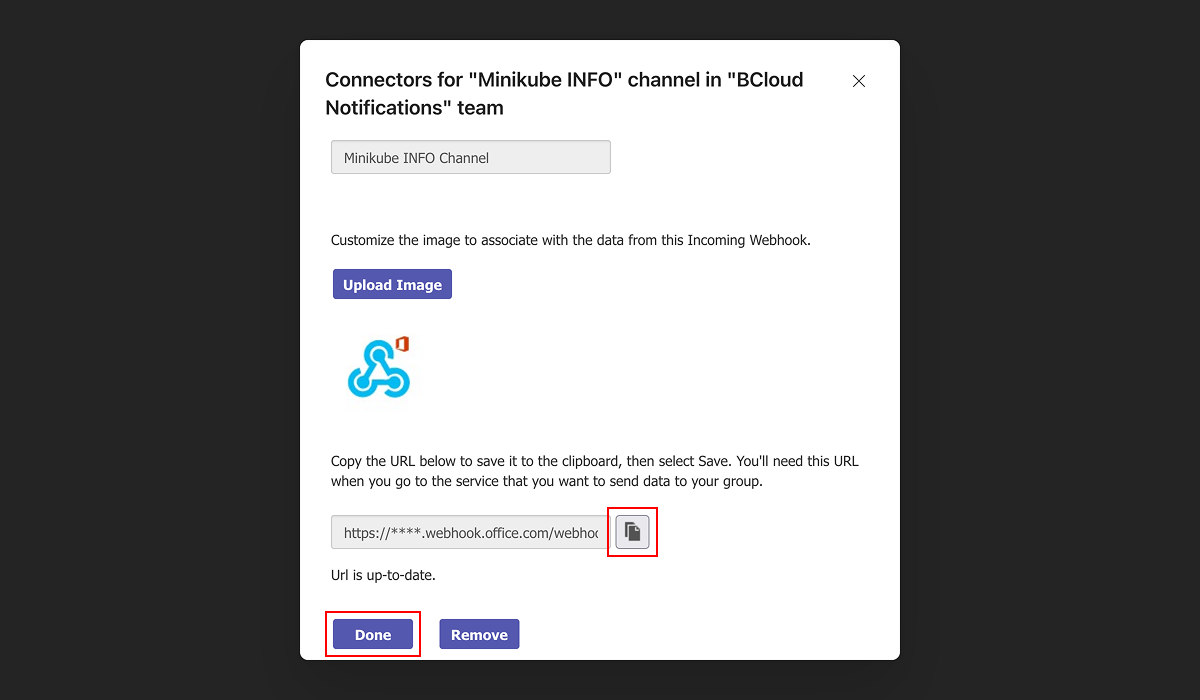 Microsoft Teams Channel Connector Setup URL